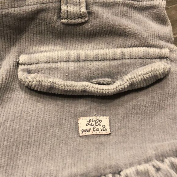 Lili Goufrette Girls Gray Corduroy Ruffle Skirt - Picture 3 of 5